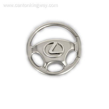 Car Steering Wheel Zinc Alloy Metal Keychain